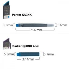 Картриджі Parker Quink / 5шт. синій 11 410BLU