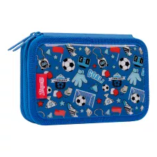 Пенал твердий 1Вересня подвійний HP-01 Football, синій 532985