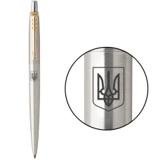 Ручка кулькова Parker JOTTER Stainless Steel з поз. кул. Герб України 16032_T005b