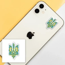 Наліпки 3D-стікер "Блакитний квітучий герб" SX-62 Tattooshka