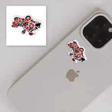 Наліпки 3D-стікер "Червоно-чорна Україна" SX-63 Tattooshka