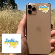 Наліпки 3D-стікер "Блакитно жовта Україна" SX-64 Tattooshka