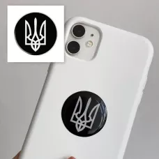 Наліпки 3D-стікер "Герб чорно-білий" SX-82 Tattooshka
