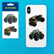 Наліпки 3D-стікер "Two monster-truck" SM-34 Tattooshka