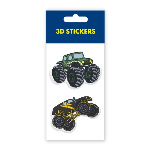 Наліпки 3D-стікер "Two monster-truck" SM-34 Tattooshka