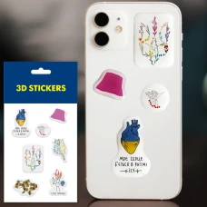 Наліпки 3D-стікер "Квітучий герб" SB-05 Tattooshka