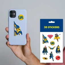 Наліпки 3D-стікер "Українські герої" набір 6 стікерів SB-10 Tattooshka