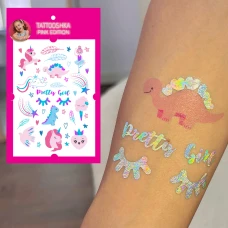 Тимчасове тату набір Unicorn mood голограма LB-185 Tattooshka
