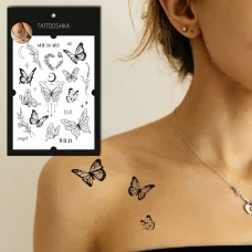 Тимчасове тату "Метелики та квіти" LB-188 Tattooshka