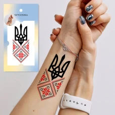 Тимчасове тату "Вишиванка із гербом" L-55 Tattooshka
