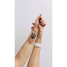 Тимчасове тату "Вишиванка із гербом" L-55 Tattooshka