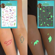 Тимчасове тату набір HAPPY неонові LB-165 Tattooshka
