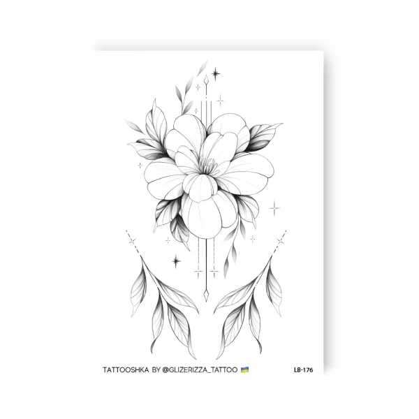 Тимчасове тату набір FLOWER MOOD LB-176 Tattooshka
