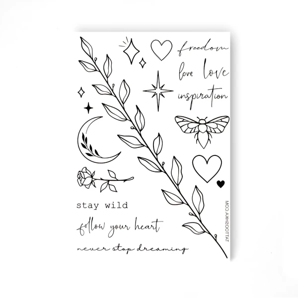 Тимчасове тату cет FREEDOM LOVE LB-100 Tattooshka