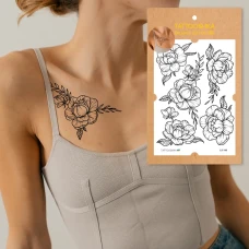 Тимчасове тату "Піони українські" LB-149 Tattooshka