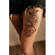 Тимчасове тату "Подвійний піон" TH-176 Tattooshka