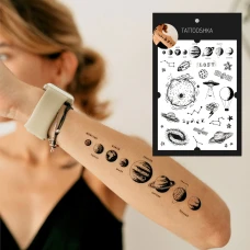 Тимчасове тату сет "Космічний Бум" LC-124 Tattooshka
