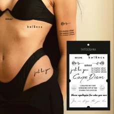 Тимчасове тату набір Carpe Diem LB-114 Tattooshka