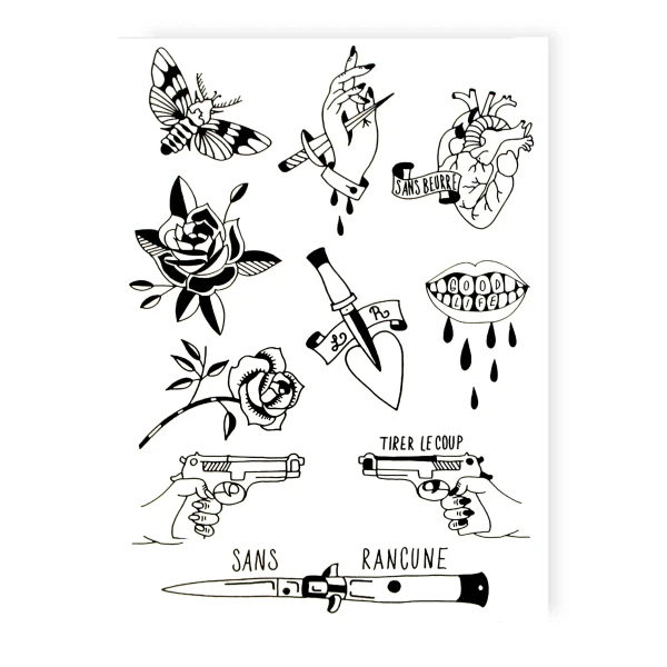 Тимчасове тату сет "Брутальність" HB-587 Tattooshka