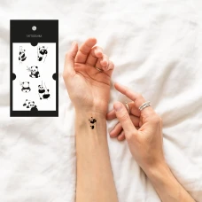 Тимчасове тату сет "Міні панди" HC-022 Tattooshka
