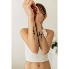 Тимчасове тату "Дві лаванди" WM-372 Tattooshka