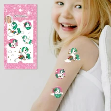 Тимчасове тату "Зелений единоріг" EC-650 Tattooshka