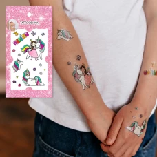 Тимчасове тату "Обійми з єдинорогом" EC-664 Tattooshka