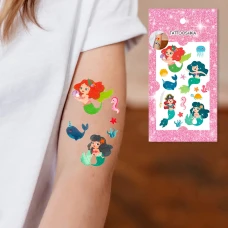Тимчасове тату набір "Русалочки" з блискітками WS-E046 Tattooshka