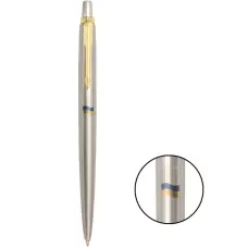 Ручка кулькова Parker JOTTER Stainless Steel з поз. кул. Прапор синьо-жовтий 16032_T008c