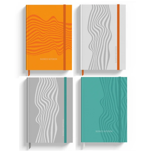 Ділова книга "Locanic Lines" А5, 7БЦ, 96 арк., лінія, тверда палітурка, 4 види, ДК-96-А5=