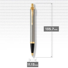 Ручка кулькова Parker IM Brushed Metal GT BP Тризуб позол. кул. 22232_TR