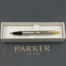 Ручка кулькова Parker IM Brushed Metal GT BP Тризуб позол. кул. 22232_TR