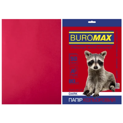 Папір кольоровий А4, 80г/м2, DARK бордовий, 50арк., BM.2721450-13