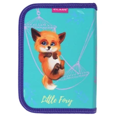 Пенал 1-яр з 2відв., пустий, "Little Foxy", 210/70D PL, 23213C, CLASS