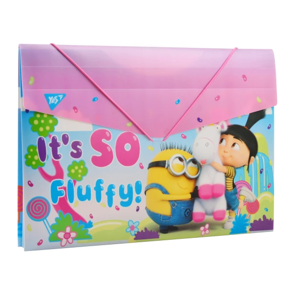 Папка пластикова на резинці "Minions Fluffy" 38*25см., 491684 YES