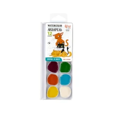 Набір акварельних фарб Cats, 12 кол., б/пензлика, 301202 ROSA Kids