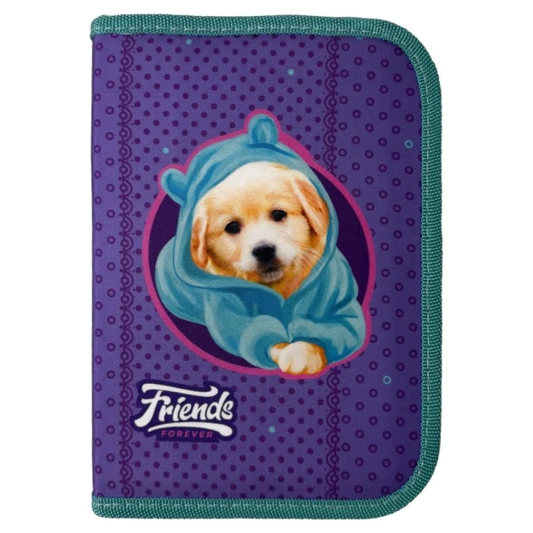 Пенал 1-яр. пустий, 2 відворота, поліестер, Friends, 24201C Class