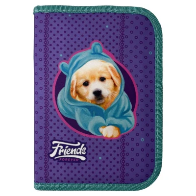Пенал 1-яр. пустий, 2 відворота, поліестер, Friends, 24201C Class