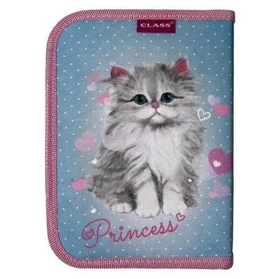Пенал 1-яр. пустий, 1 відворот, поліестер, Princess Cat, 24102C Class