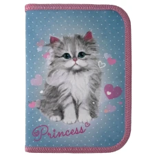 Пенал 1-яр. пустий, 1 відворот, поліестер, Princess Cat, 24102C Class