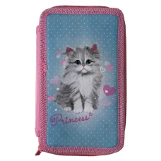 Пенал 2-яр. пустий, поліестер, Princess Cat, 24302C Class