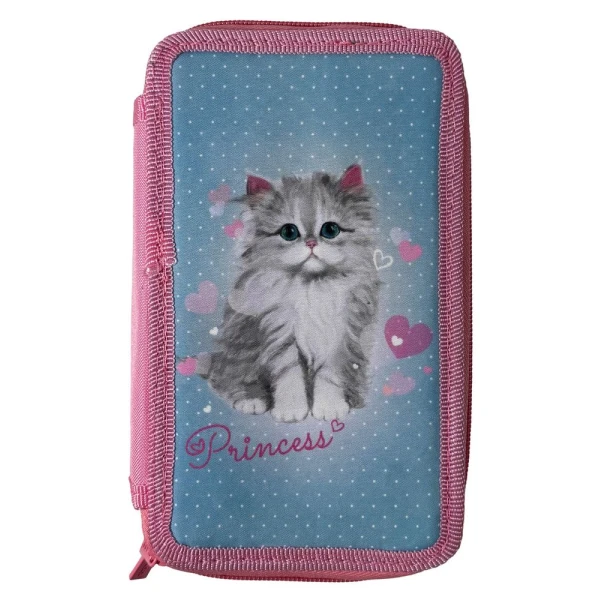 Пенал 2-яр. пустий, поліестер, Princess Cat, 24302C Class