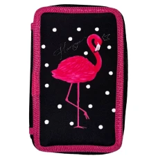 Пенал 2-яр. пустий, поліестер, Flamingo, 24303C Class