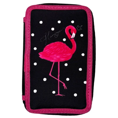 Пенал 2-яр. пустий, поліестер, Flamingo, 24303C Class