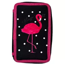 Пенал 2-яр. пустий, поліестер, Flamingo, 24303C Class