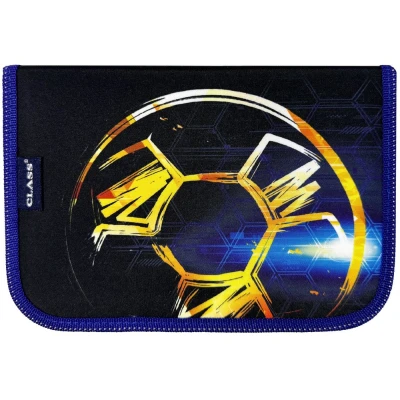 Пенал 1-яр. пустий, 2 відворота, поліестер, Football, 24208C Class