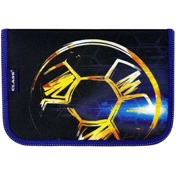 Пенал 1-яр. пустий, 2 відворота, поліестер, Football, 24208C Class