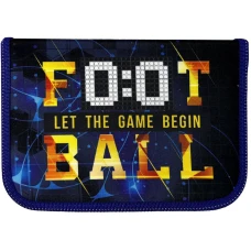 Пенал 1-яр. пустий, 2 відворота, поліестер, Football, 24208C Class
