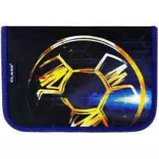 Пенал 1-яр. пустий, 2 відворота, поліестер, Football, 24208C Class