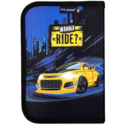 Пенал 1-яр. пустий, 1 відворот, поліестер, Wanna Ride, 24109C Class